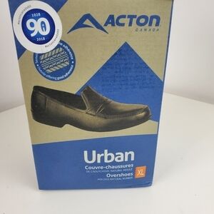 Acton Canada Overshoes Black Waterproof Natural Rubber XL vintage 90s